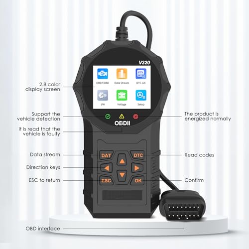OBD2 diagnosis coche Journeyside V320 lector de código motor 2