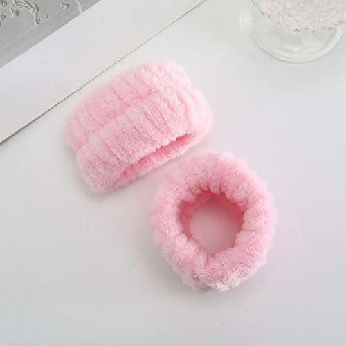 KYHYFJMD Spa Headbands for Washing Face Soft Puffy Bubble Headbands Wristband for Women Girls Makeup Skin Care Facial Beauty Shower Towel Hairband