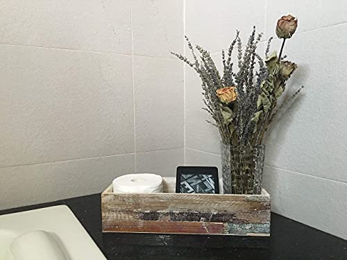 Wood Bathroom Decorative Storage Mason Jar Box, Toilet Paper Holder, Succulent Garden Planter, Diaper Organizer, Small Wooden Crate Or Farmhouse Rustic Decor (Random) #TOP7