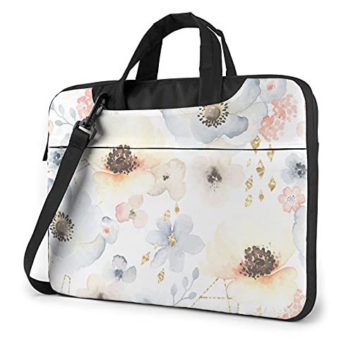 DADABULIU パソコン ケース ノートパソコンケース 花 水彩画 抽象 上品 サクラ PCバッグ 手提げ カバン360°保護 耐衝撃 収納 持ち運び かわいい 13 / 14 / 15.6 インチ ビジネスバッグ 通勤 通学 おしゃれ