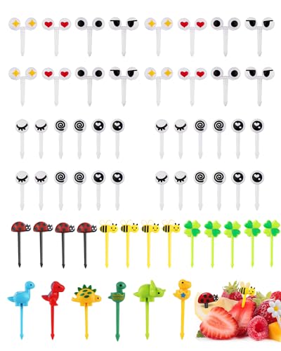 70 Pezzi Forchettine Bambini, Frutta Forchettine Bambini Mini Forchette da Frutta per Dessert Picnic