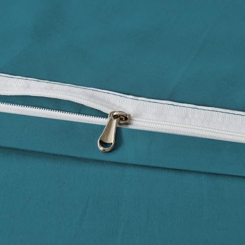 Linge de lit en coton moelleux turquoise pour des nuits douces - 6