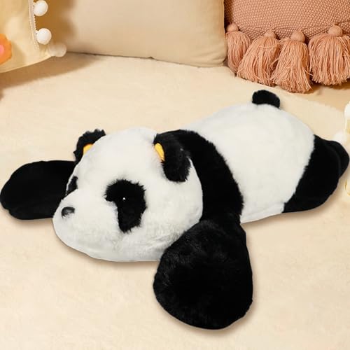 MeHoo 3.3LB Weighted Panda Plush, 23.6 Inch Toy for Anxiety, Stuffed Animal Throw Pillow, Furry Plushie Hugging Pillow, Cute Plush Doll for Birthday