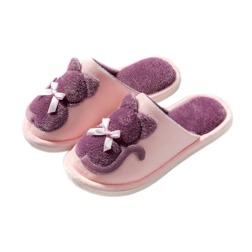 Indoor Winter Scuff Slippers for Women, Adorable Warm Slippers