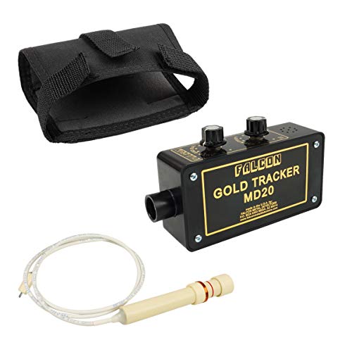Falcon Gold Tracker MD20 Metal Detector 300kHz Probe with Belt Holster
