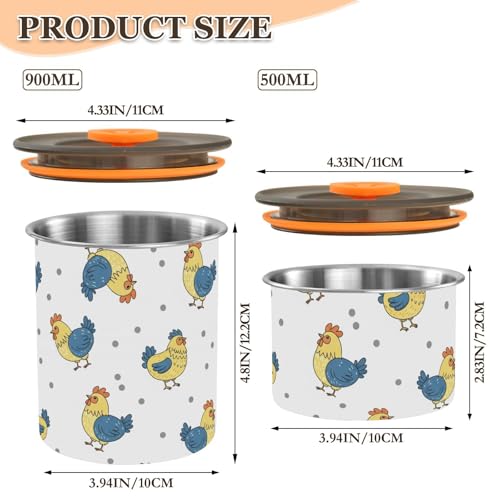 Envase para café hermético acero inoxidable 900 ml miniatura 2