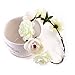 Produktbild Yuccer Blumen Stirnband Mädchen, Böhmen Blumen Haarband für Damen Haarkranz Blumen für Hochzeit Festival Strand (Weiß)