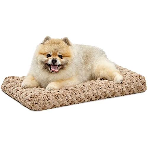 MidWest Homes for Pets XS QuietTime Deluxe Mocha Ombré Swirl Plush Pet Bed, Machine Washable, Non-Skid Bottom, Soft Crate Mat for 22-inch Crates