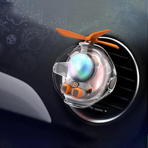 Image of 2 Pcs Pilot Car Air Freshener, Cute Dog Car Vent Clip Air Freshener Automotive Air Outlet Fan Diffuser, Automotive Interiors Vent Decoration (Silver+Yellow)