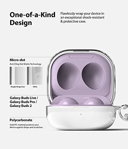 Ringke Hinge Compatibel met Samsung Galaxy Buds2 Pro (2022) / 2 / Pro/Live Case, Hoesje Accessoire met Karabijnhaak… - Afbeelding 6