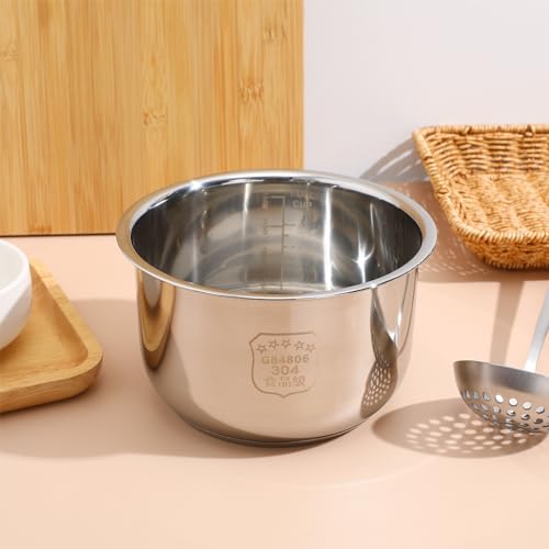 Angoily Z43583V36C19JO Rice Cooker Liner 2L Rice Cooker Inner Pot Cooking Pot Rice Cooker Pot Cooker Liner Containers Multi-Use Pot Rice Container Cooker Inner Pots Rice Cooker Replace Liner Replacement Pot 7.07X4.13 Inch thumb #7