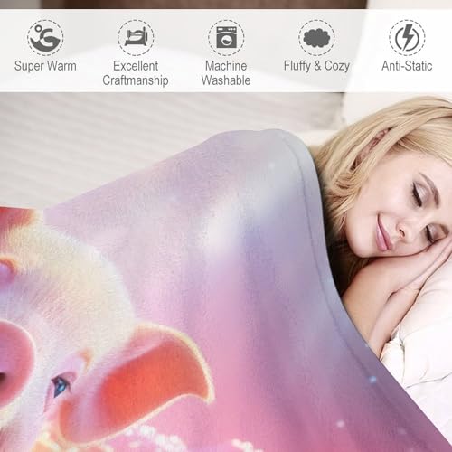 Couverture cochon mignon, une idée de cadeau flannel douce