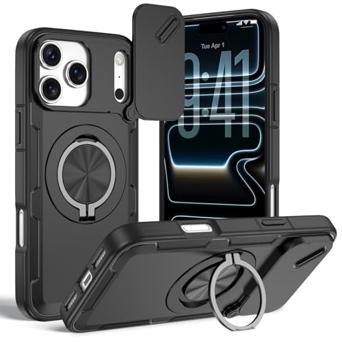 Protection antichoc pour Moto Edge 60 Pro avec anneau support rotatif silicone noir