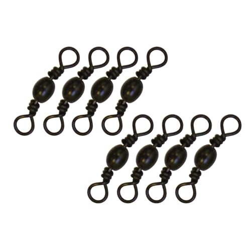 Eagle Claw 01012-010 Barrel Swivel, Size 10, Black Finish