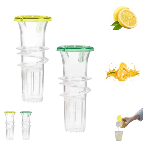 Lemon Mini Squeezer, 2025 New Screw Top Lemon Squeezer, Squeeze Lime,Portable Lemon Juicer With Lid,Built-In Filter Orange Citrus Press,Lime Squeezer for Cocktails, Drinks(2 Pack?