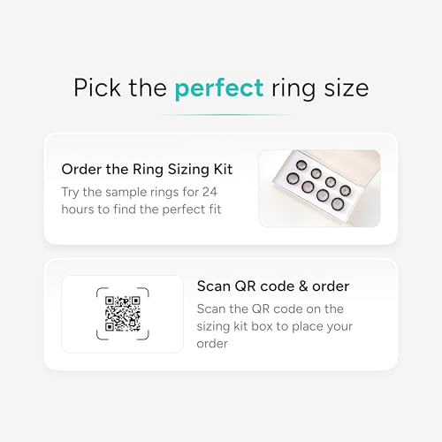 Smart Ring | Track All 4 Pillars of Health - Fitness, Nutrition, Stress, Sleep | Buy Ring Sizing Kit First | 15+ Workout Modes | Track Steps, HRV, HR, SPO2, V02 max, Temperature | Matte Black 6 - Image 4