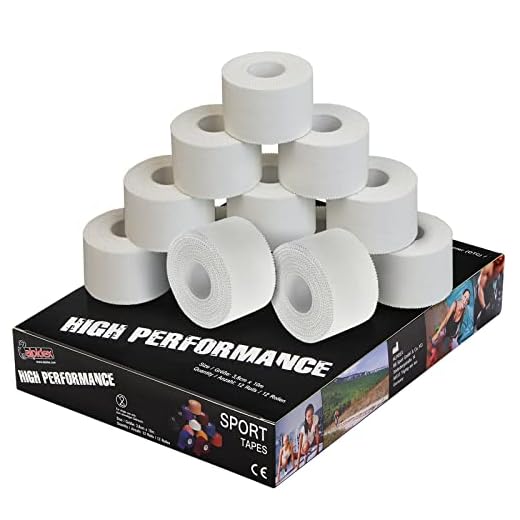 ALPIDEX 12 Rollen Sport Tape Set 3,8 cm x 10 m Tapeverband weiß
