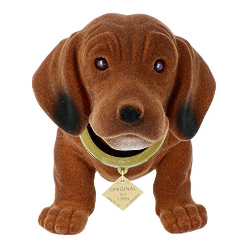 RAKSO Original Dackel mit Gelenk, groß, 29 cm, Mehrfarbig, Tierdruck, Wohndeko, Figurine