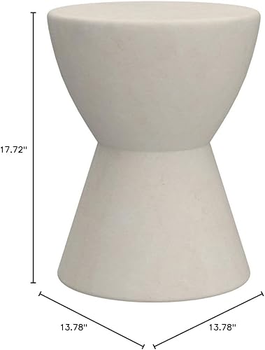 Miniatura 7 de Rockingrocker - F13 - Mesa auxiliar de hormigón ligera y moderna, adecuada para interiores o exteriores, fácil de limpiar, tamaño 13.78 x 13.78 x