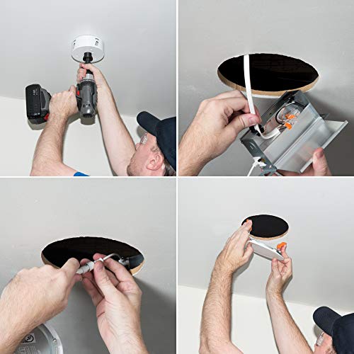 Halo Hlb6099Fs1Emwr-2Tr Canless Led Recessed Light Selectable 2700K, 3000K, 3500K, 4000K, 5000K Cct With 2 Trims 6 Inch White #TOP6