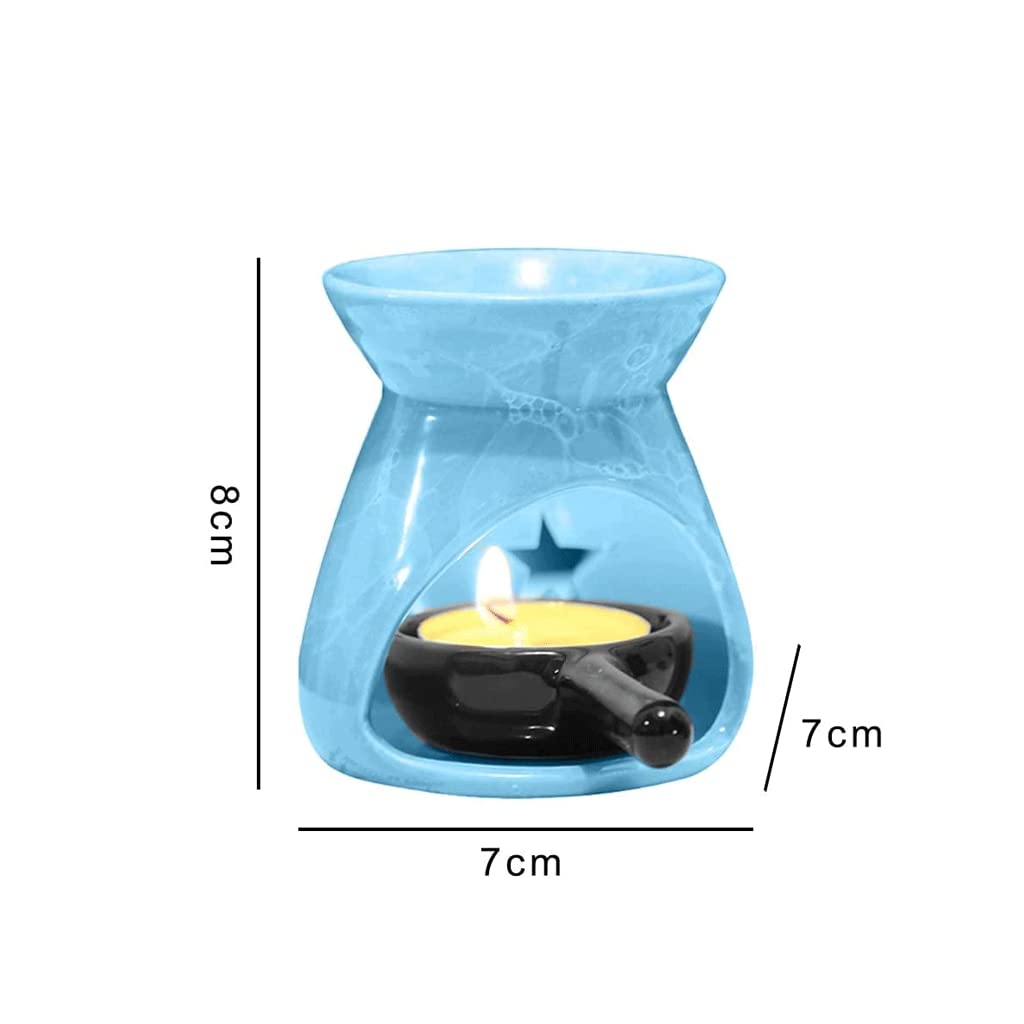 AAPIE Brûleur à Cire en céramique Brûleur à mazout Électrique Parfum Cire Fondant Chauffe Bougie Essentielle Chauffe-Cire pour Bureau À Domicile Chambre Spa Cuisine