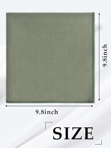 Image of Luckyvestir Pocket Squares for Men Solid Color Cotton Pocket Square Mens Handkerchief for Dinner Church Wedding