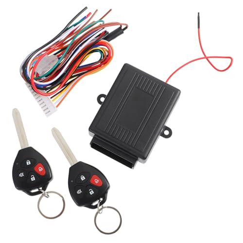Alipis 12v Car Remote Control Lock Keyless Entry System Alarm Function Aluminum Alloy Black