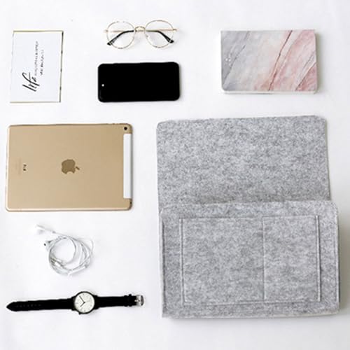 Mlysnd 2pcs Bedside Organiser Bed Pocket Bedside Hanging Bag, Bedside Felt Storage Bag for Mobile Phone, iPad, Remote Control, Books, Glasses, Magazines - 32 * 21cm,grey - Cosy Home Interiors Mlysnd 2pcs Bedside Organiser Bed Pocket Bedside Hanging Bag, Bedside Felt Storage Bag for Mobile Phone, iPad, Remote Control, Books, Glasses, Magazines - 32 * 21cm,grey - Image 5