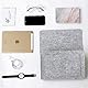 Mlysnd 2pcs Bett Organizer zum Einhängen, Betttasche Filz Nachttisch Aufbewahrungstasche, Kann verwendet Werden, um Handys, iPad, Fernbedienung, Bücher, Gläser, Zeitschriften - Beige 32 * 21cm,Grau