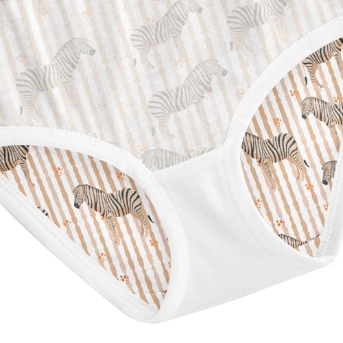 Girls' Underwear Zebra Cotton Stretch Comfort Toddler Panties 5