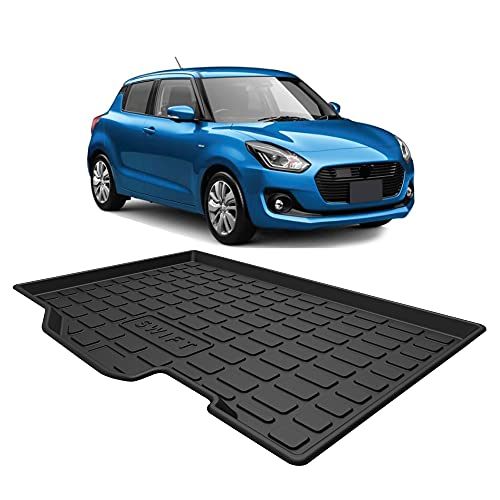 Image of GFX Tpv Luxury 3D Car Trunk Mat /Boot Dicky Mats Waterproof and Antiskid Compatible with Maruti Suzuki Swift 2018 Onward(Automatic /Manual),Black
