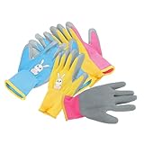 [SEWOART] 子供用ガーデニンググローブ 3組セット アウトドア活動 ビーチコーミング 園芸用 子供用作業用手袋 通気性 柔らかい素材