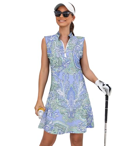 ACEGOLFS Tennis Dresses for Women with 2 Pockets Sleeveless Womens