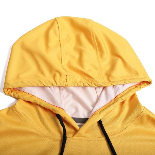 DEHANER Dry Fit Short Sleeve Hoodies For Men Workout Gym Athletic Pullover T-Shirts Lightweight Sweatshirts3