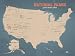 Best Maps Ever US National Parks Map 18x24 Poster (Tan & Slate Blue)