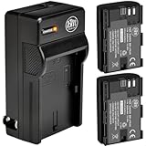 BM Premium 2-Pack of 2 LP-E6, LP-E6N Batteries and Charger for Canon C700, XC10, XC15, EOS 60D, EOS 70D, EOS 80D, EOS 5D II, EOS 5D III, EOS 5D IV, EOS 5Ds, EOS 6D, EOS 7D,EOS 7D Mark II SLR Camera
