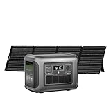 ALLPOWERS R1500 LITE Station �lectrique portable avec panneaux solaire pliables de 200W, 1056Wh batterie LiFeP04 fonction UPS, 1600W de capacit� pour l'alimentation de Camping