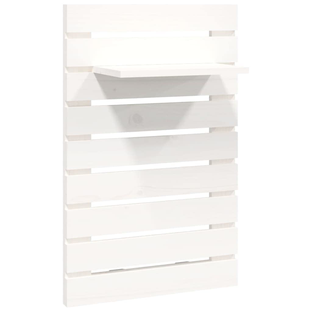 Juego de 2 mesitas de noche de pared blancas, consolas colgantes de madera de pino maciza, estantes de pared para dormitorio, estantes flotantes que ahorran espacio, 40 x 17,5 x 63 cm