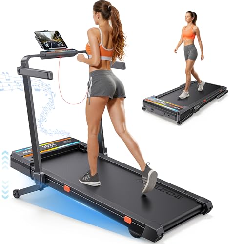 Acezoe Folding Treamill with 15% AUTO Incline and Handle Bar,...