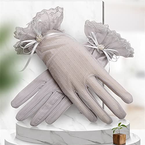 Guantes de encaje cortos transpirables para evitar sudor en primavera 7