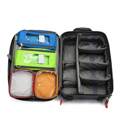 Kit de rescate de emergencia, bolsa de lona profesional impermeable para primeros auxilios para coche, senderismo, camping, viajes, Blue, A