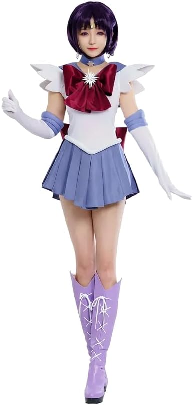 Women's Saturn Tomoe Hotaru Cosplay Costume 6 Pcs Set (Women XL)