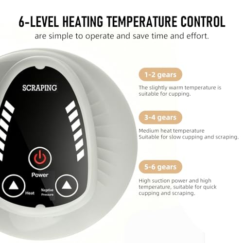 Massaggiatore 4 In 1 Contro Cellulite, Vuoto E Gua Sha Elettrico, 9 Livelli Di Riscaldamento, 9 Livelli Di Aspirazione, Pelle Più Stretta E Migliore Circolazione Sanguigna, Massaggio Profondo Con - 8