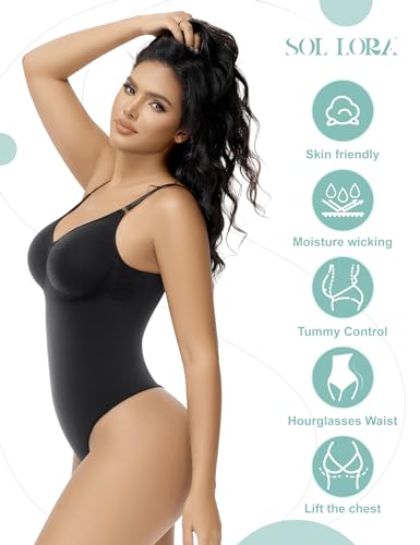 Shapewear Tummy Control Bodysuit for Women Seamless Body Shaper Sculpting Snatched Waist Trainer Thong Body Suit3