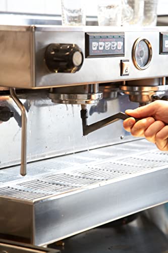 Rattleware Espresso Machine Zig Zag Group Brush For Home, Cafe, Restaurant Or Hotel - Long Durable Handle Coffee Grinder Cleaning Brush Trusted By Most Baristas - Black/White (7 Inches) #TOP1