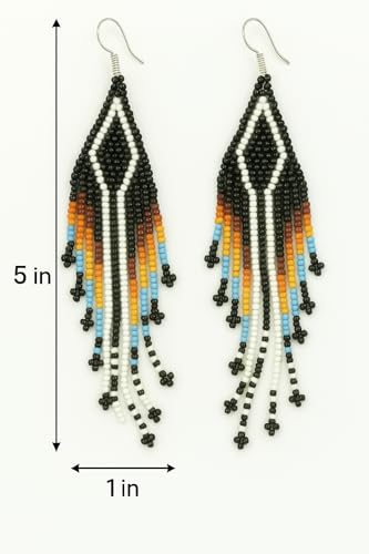 Handmade Native Style Ethnic Beaded Earrings4