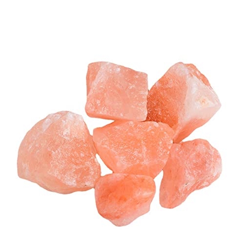 1.97 to 3.94 Inches Himalayan Pink Crystal Salt Stones, 1.1 Pounds Himalayan Pink Salt Chunks for Salt Rock Lamp,Salt Bowl,and Decorations M34