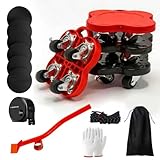 Furniture Movers 500KG Capacity for Heavy Items with 4 Wheels, Furniture Sliders Moving Wheels Lifting Tool Set for Moving Equipment Heavy Appliance Refrigerator Sofa, Furniture Rollers