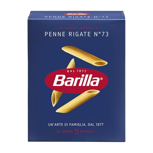 Barilla Pasta Penne Rigate N.73, Pasta Corta di Semola di Grano Duro, I Classici, Tempo di Cottura 11 Minuti, Confezione da 500g - Immagine 1
