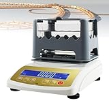 Test di purezza dell'oro ad alta precisione: questo tester digitale per l'oro utilizza la misurazione avanzata della densità per determinare con precisione la purezza di oro, argento, platino e palladio. Dispone di un chiaro display digitale che mostra istantaneamente peso, densità, percentuale di purezza e numero K